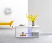 GFW Polar High Gloss LED Coffee Table White