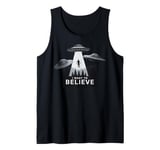 I Want to Believe UFO Alien Abduction Funny Alien Lover Area Tank Top