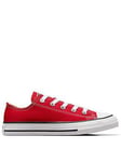 Converse Kids Unisex OX Trainer - Red, Red, Size 11.5 Younger