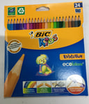 #BIC Kids Evolution Colouring Pencils Pack of 24 School Home Fun Art Craft *new*