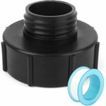 KZQ - Adaptateur ibc S100x8 à Réduction S60x6 avec Ruban ptfe - Pour Robinet Cuve de 1000L, Adaptateur de Réservoir ibc pour Vanne de Baril de