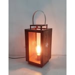 Bordslampa Romimex Brun Metall 20 x 36 x 20 cm Lykta