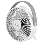 Ardes AR5F03 MINO Mini ventilateur USB avec pieds refermables, poignée en cuir écologique, portable, mini ventilateur de table personnel 3 pales diamètre 10 cm