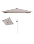 Parasol inclinable rectangulaire taupe 200x300 cm