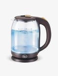 Glass Kettle Cordless Black 1500W 1.8L Blue LED Illuminated Electric Auto Shut