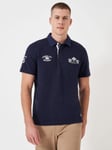 Crew Clothing Short Sleeve Rugby Shirt, Navy Blue