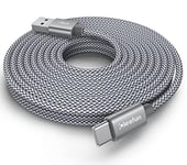 CLEEFUN 6m/20ft Extra Long USB C Cable, Premium Nylon Braided USB-A to Type-C Fast Charging Charger Cord Compatible With Samsung Galaxy Note,Xperia,Pixel, Switch,and More USB C Smartphone,Tablet