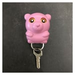 Porte-clés - ours en peluche rose