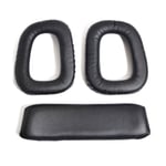 Ersättande öronkudde för Logitech G35 G930 G430 F450 Foam Cover Black