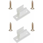 2x Clip bloqueur de manivelle volet Roulant Blanc Support Guide Manette Plastique 13mm Universel fenêtre Mur à Visser