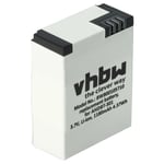 vhbw Batterie compatible avec GoPro Hero 3 III White Edition, 3 III Silver Edition caméra vidéo caméscope (1180mAh, 3,7V, Li-polymère)