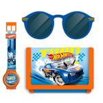 Hot Wheels Power Gift Set 3 In 1 Kids Watch Sunglasses Wallet