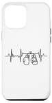 Coque pour iPhone 12 Pro Max Tenue d'entraînement de boxe Boxer Heartbeat Heartline ECG