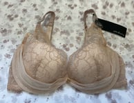 NEW! M&S Marks & Spencer Rosie Autograph 30DD cream padded high apex plunge bra