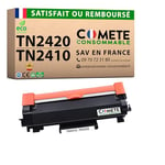 COMETE, Marque Française - TN2420 - 1 Toner Compatible avec Brother TN2420 (ou TN2410) - pour Toner Brother tn2420 DCP-L2530W HL-L2310D HL-L2350DN L2710DN (1 Noir)