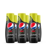 SodaStream Flavours Pepsi Max Lime Sparkling Drink Mix, Soda & Fizzy Drink Maker Concentrate, Diet Pepsi with Maximum Taste & No Sugar, Official Pepsi Cola x SodaStream Syrup - 6 x 440ml Multi Pack