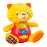 WinFun – Peluche pour bébé Qui Parle en Espagnol et Diffuse des lumières de Couleurs ColorBaby 85178 Chat