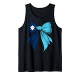 Minnesota State Flag Coquette Ribbon Tank Top