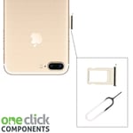 For iPhone 7 Plus GOLD Sim Card Tray Slot Holder with Eject Pin Replacement