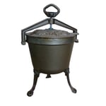 Dutch Oven Avec Pieds Faitout Casserole Avec Couvercle BBQ Feu De Camp Fonte 9L