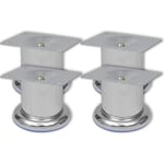 Runda soffben i krom 4 st 60 mm