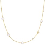 ANIA HAIE GOLD PEARL AND STAR STATION NECKLACE N065-09G