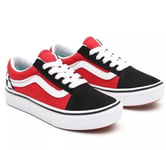 Vans Chaussures ComfyCush Old Skool, Junior - Art. VN0A4UHA35U1 (Noir/Rouge)