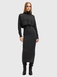 AllSaints Muriel Cable Knit Dress, Cinder Black