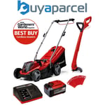 Einhell Cordless Lawnmower 33cm + Strimmer + 5.2ah Battery + Charger GE-CM 18/33