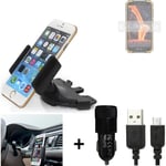 For Ulefone Armor X6 Pro + CHARGER Mount holder for Car radio cd bracket