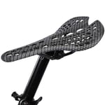 DAUERHAFT Selle de vélo de Montagne évidée par Rail en Acier Robuste Respirant, pour vélos de Route(Carbon Fiber Pattern)