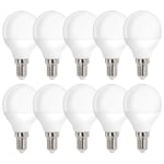 10 X LED Ampoule Gouttes 1W E14 Mat 90lm Lampe Boule Lumière Blanc Chaud 3000K