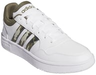adidas Homme Hoops 3.0 Low Classic Vintage Shoes, Cloud White/Olive strata/Grey Two, 44 2/3