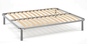 Talamo Italia - Sommier double Marella, Sommier orthopédique en contreplaqué de bouleau avec 14 lattes, 100% Made in Italy, 180x200h 34 cm