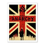 Doppelganger33 LTD Civil Unrest Punk Rioting UK Houses Parliament Riot Artwork Framed Wall Art Print 18X24 Inch