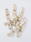 John Lewis Stag Luxury Fill Your Own Christmas Crackers, Pack of 6, Gold