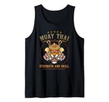 Thai Boxing Strength and Skill - Muay Thai and Samurai Tiger Tank Top