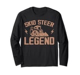 Never Underestimate An Old Man With A Skid Steer Long Sleeve T-Shirt