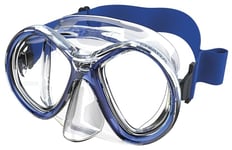 SEAC Clare Masque Biverre en Verre trempé pour plongée avec Boucle 3D, avec tête en Tissu ou Silicone, Bleu