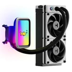 HYTE THICC Q60 240mm AMD Intel AIO Liquid CPU Cooler - White / Black FAN-HYTE-Q60-BW