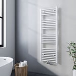 Meykoers - Sèche-serviette à eau chaude 1200x400mm Blanc vertical Radiateur eau chaude, 427W Sèche-serviette chauffage central