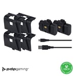 Pdp Gaming Play And Charge Kit pour Xbox Series X/S, Xbox One: Noir, 20 Hour Battery Life, 10 Foot Cable, Charging System, led Light Charge Indicators, Licence Officiel, Gift pour Gamers And Kids