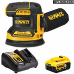 Dewalt DCW210N 18V XR Brushless 125mm Orbital Sander 1 x 5.0Ah Battery & Charger