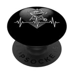 Heartbeat Barbecue pour extérieur PopSockets PopGrip Adhésif