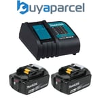 2x Genuine Makita 18V 6.0Ah LXT Lithium Battery BL1860 + DC18SD 240v Charger