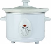 STATUS Austin Round Slow Cooker | 1.5L Slow Cooker Small | 120W White |