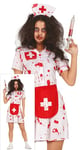 FIESTAS GUIRCA Déguisement d'infirmière sanglante pour femme – Costume d'infirmière zombie – Costumes d'Halloween pour femme et adolescentes de 14 à 16 ans