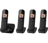 PANASONIC KX-TGC424EB Cordless Phone with Answering Machine Quad Handsets Black