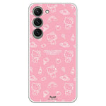 Personalaizer Coque Compatible avec Samsung Galaxy S23 - Hello Kitty Patron sur Rose