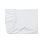 Essix - Drap Housse Triumph Line Satin de coton Blanc 80 x 200 cm